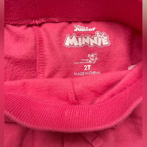 Pink Mini Mouse 2 piece set. (Hoodie & Sweat pants) Size 2T. - Picture 5 of 6